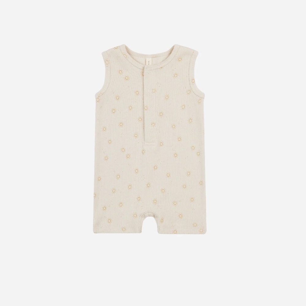 Quincy Mae Ribbed Henley Romper